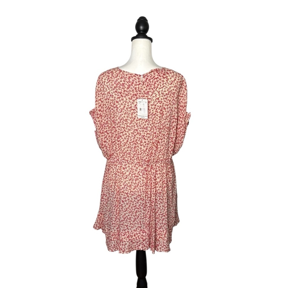 NWT Free People One Fine Day Mini Dress in Tea Combo Size S Red Floral Print - Picture 8 of 14